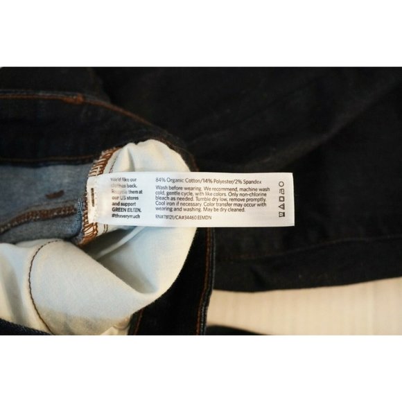 EILEEN FISHER Dark Wash Indigo Organic Cotton Jean - Picture 8 of 8